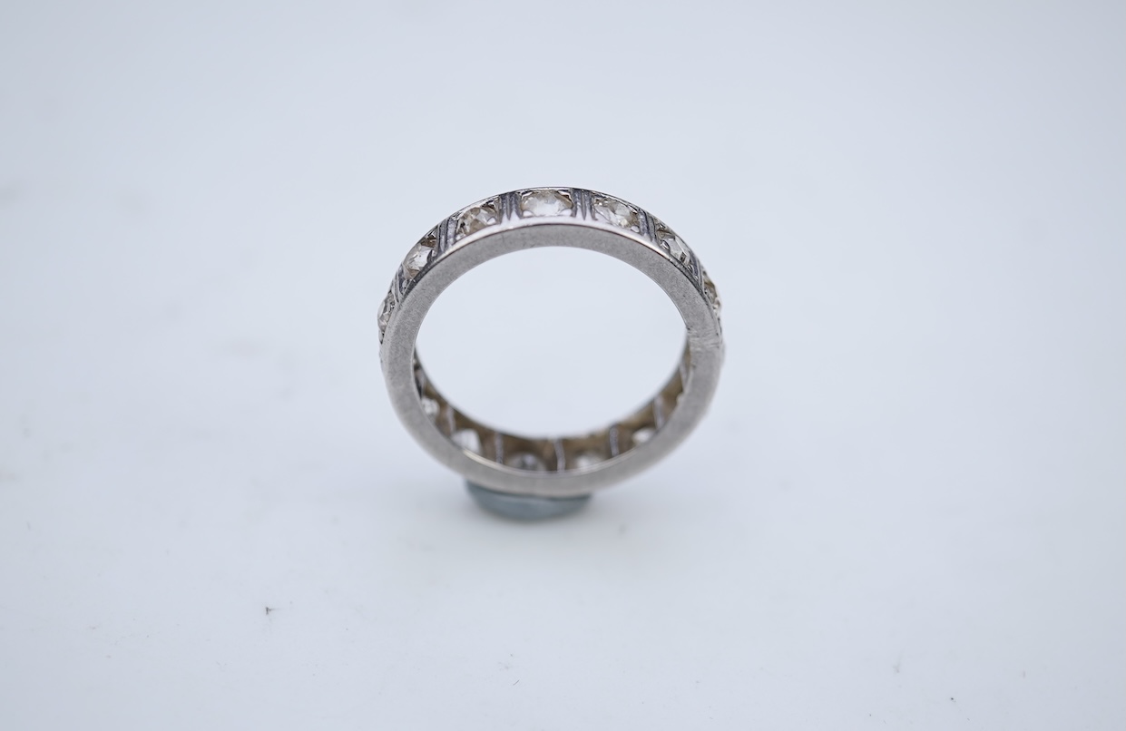 A diamond eternity ring